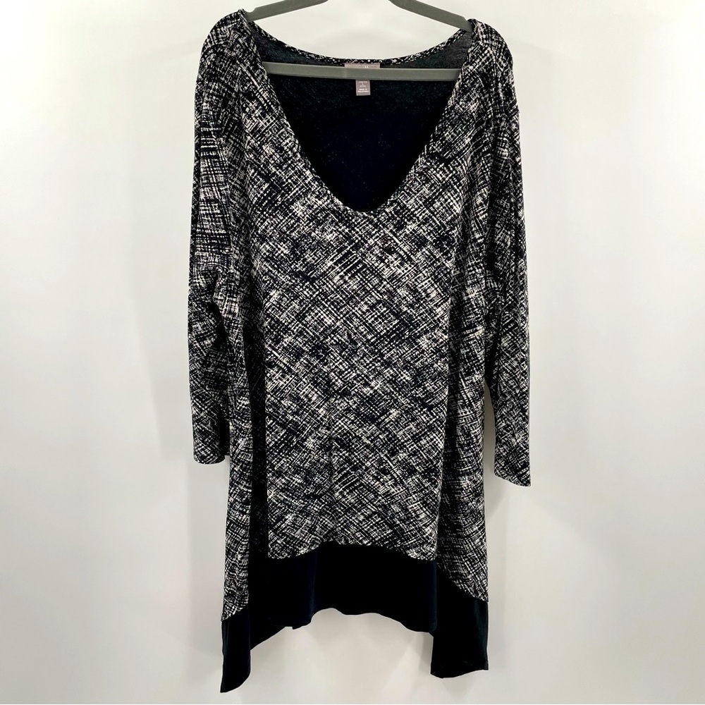 J. Jill Wherever Collection Stretch Asymmetrical Shark Bite Hem Pull Over Top